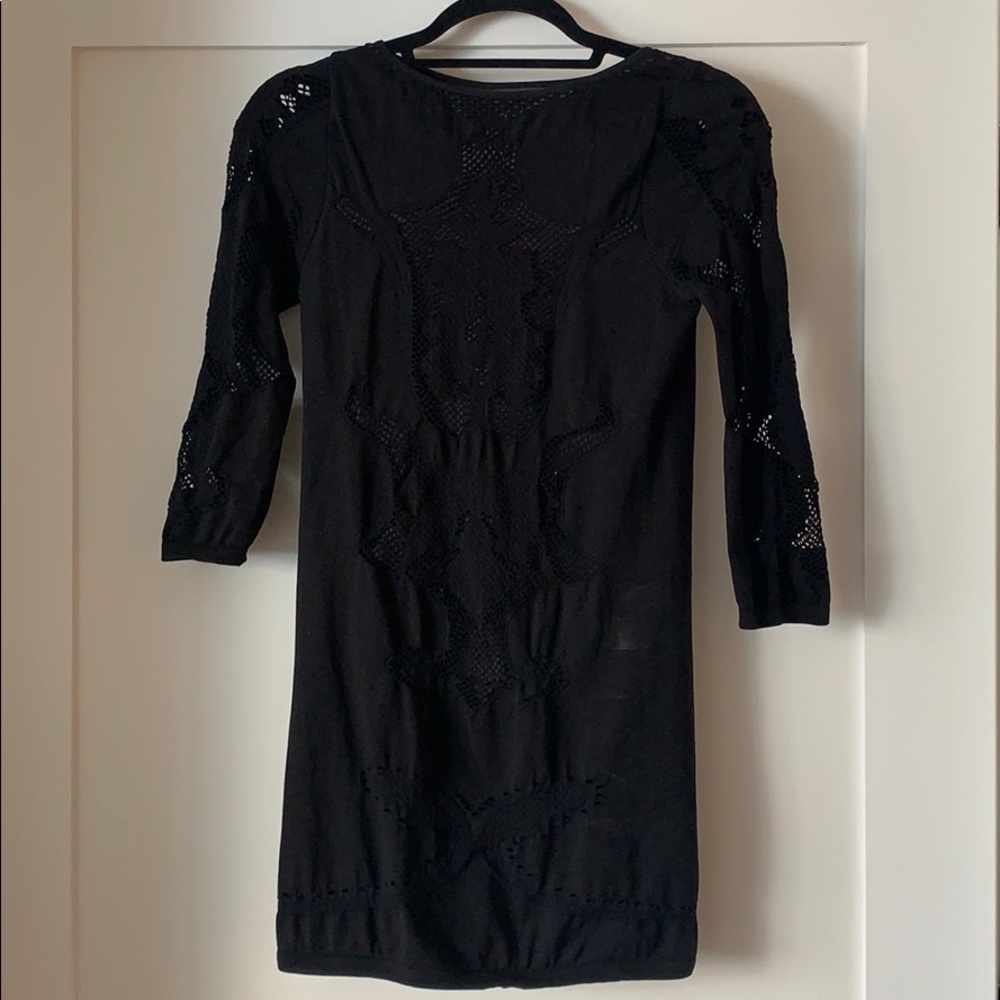 Free People Intimately Black BodyCon Eyelet Dress